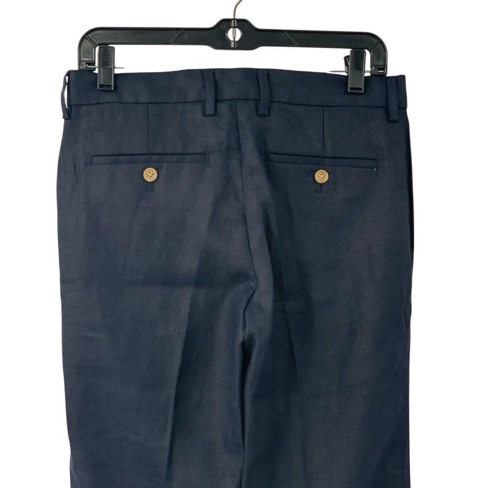 J. Crew Crewcuts Ludlow Slim Boys‎ Suit Pant Navy Linen Dress Pants Size 16 - Picture 4 of 11